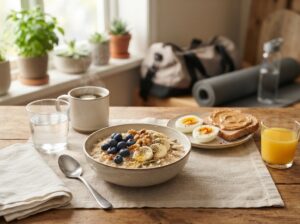 Frühstück vor Training